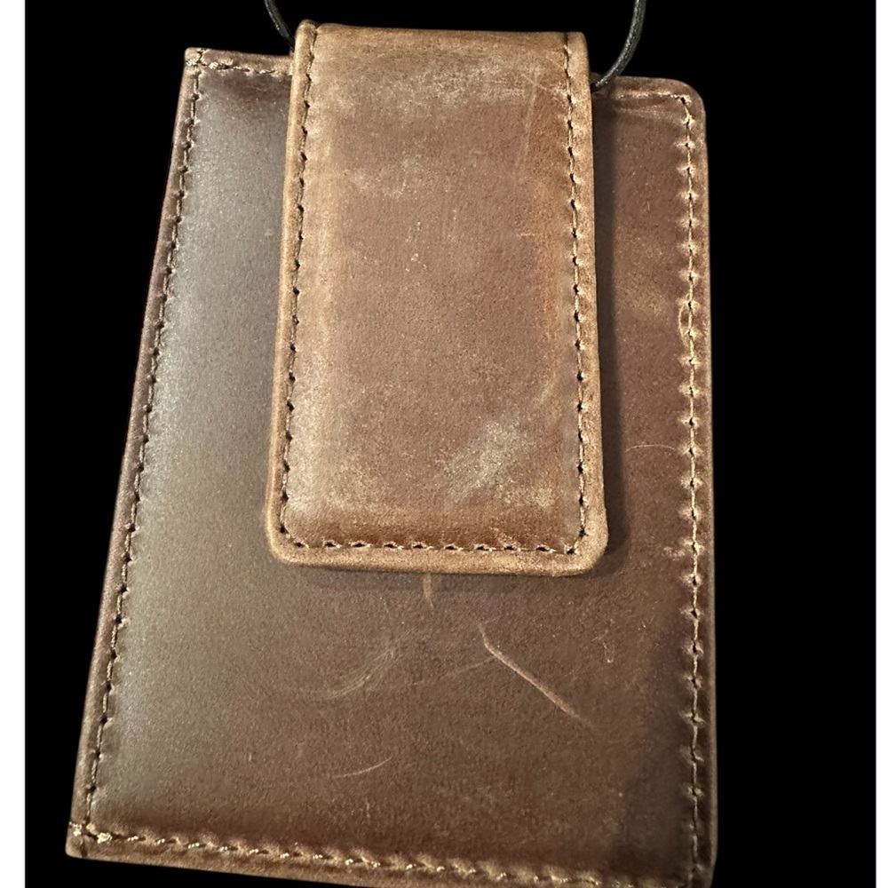 Justin Boots Tan Leather Card Holder - Picture 3 of 5